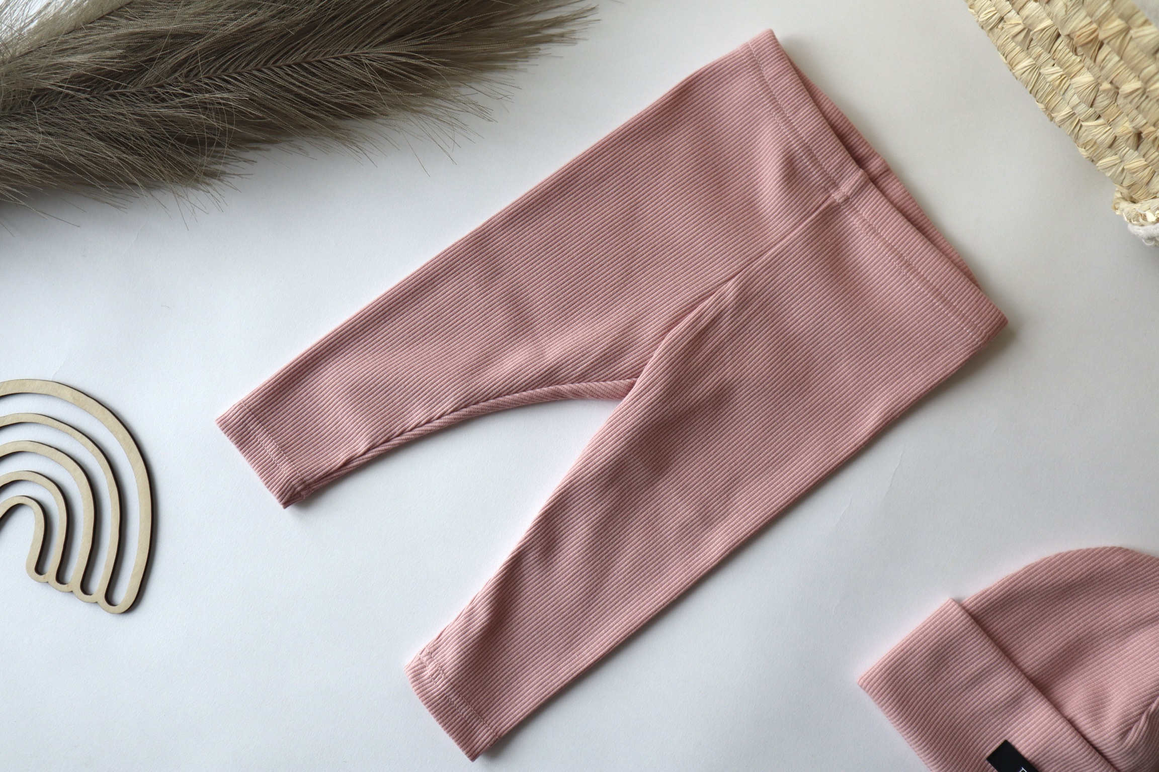 Blonki VROUBKOVANÉ LEGÍNY - STARORŮŽOVÁ Velikost: 92/98 (2-3 roky)