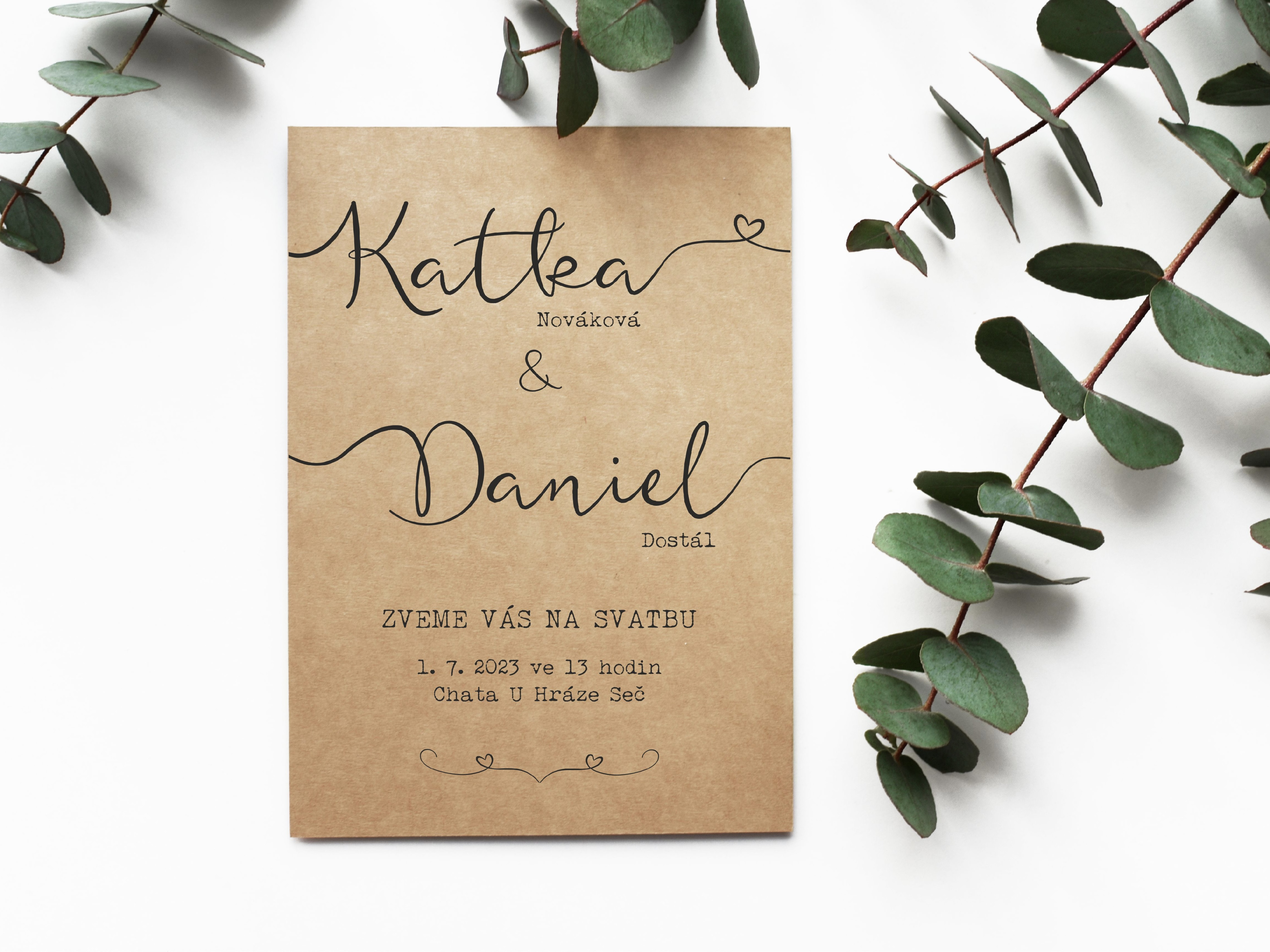 Zuzadesign Svatební oznámení no.6 Varianty produktu: Samolepka kulatá 6cm 1 arch (12ks samolepek)