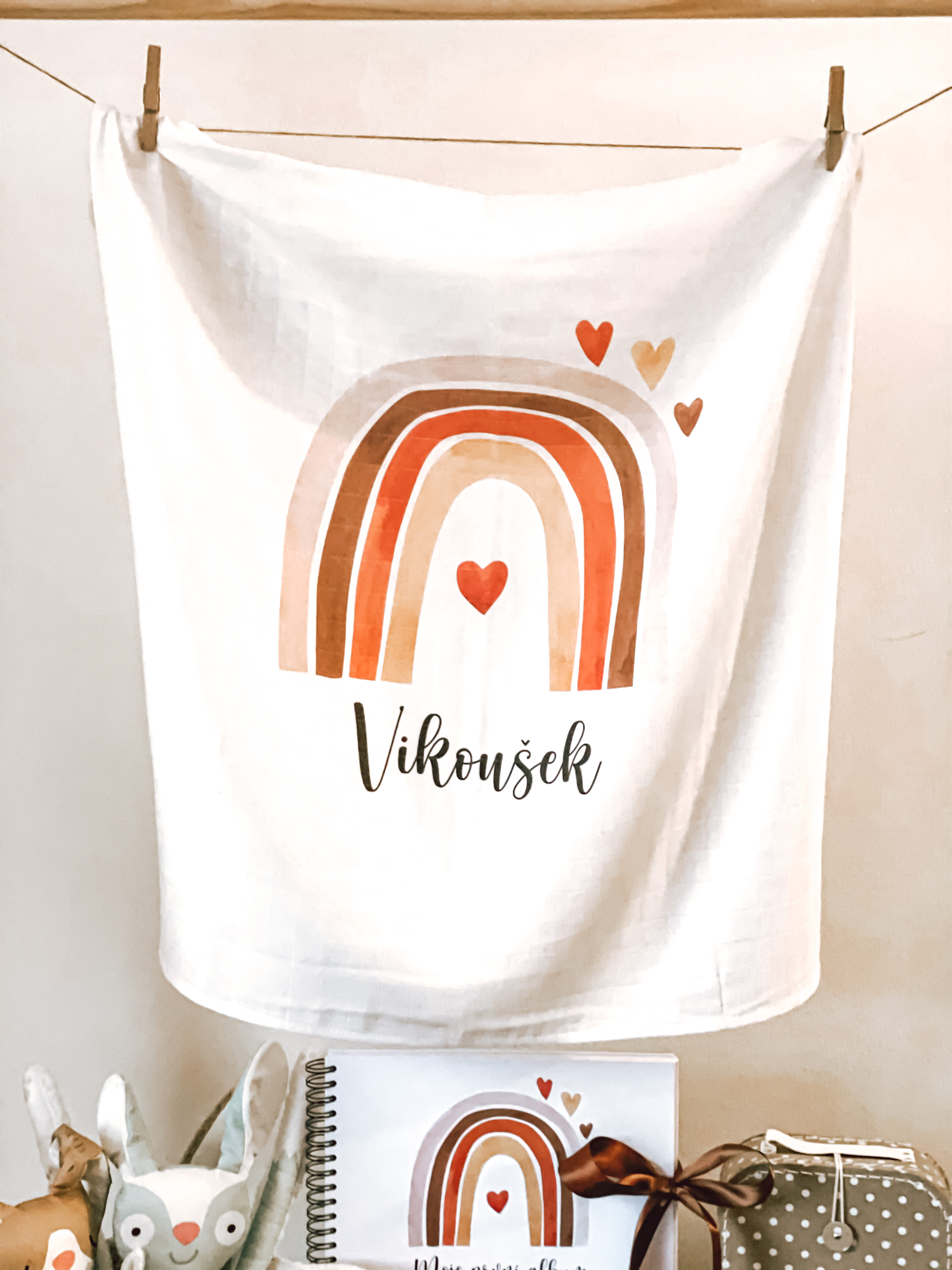 Zuzadesign Plenka Rainbow se jménem na míru