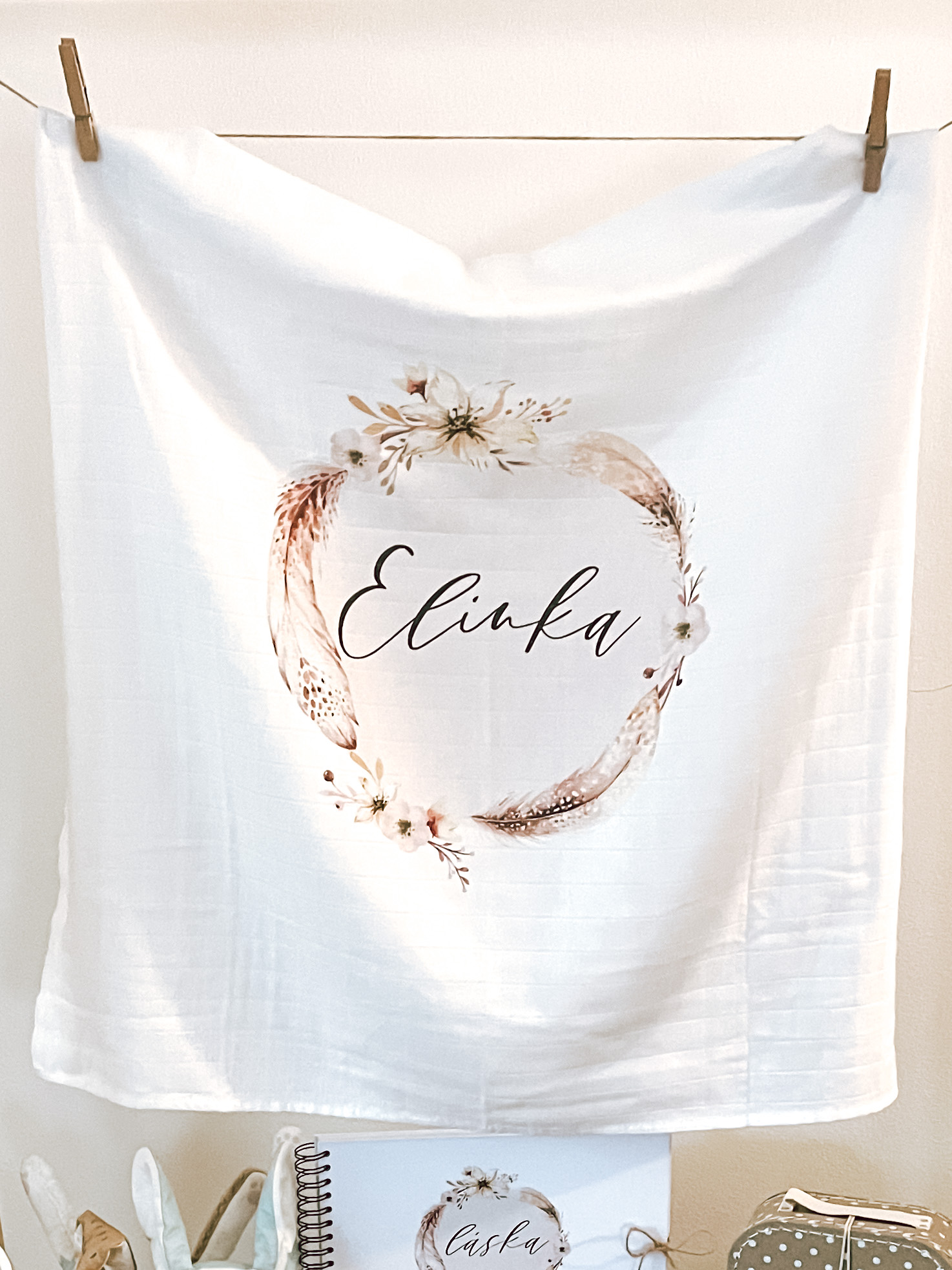 Zuzadesign Plenka Boho Uni se jménem na míru