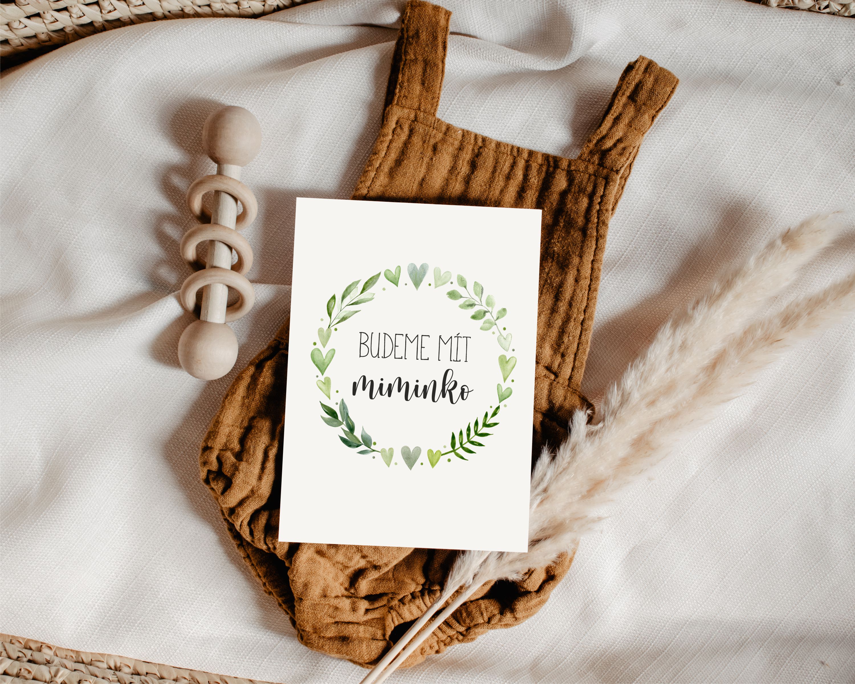 Zuzadesign Milníkové kartičky - GREENIE - 35ks (UNISEX) Druh: TĚHOTENSKÉ