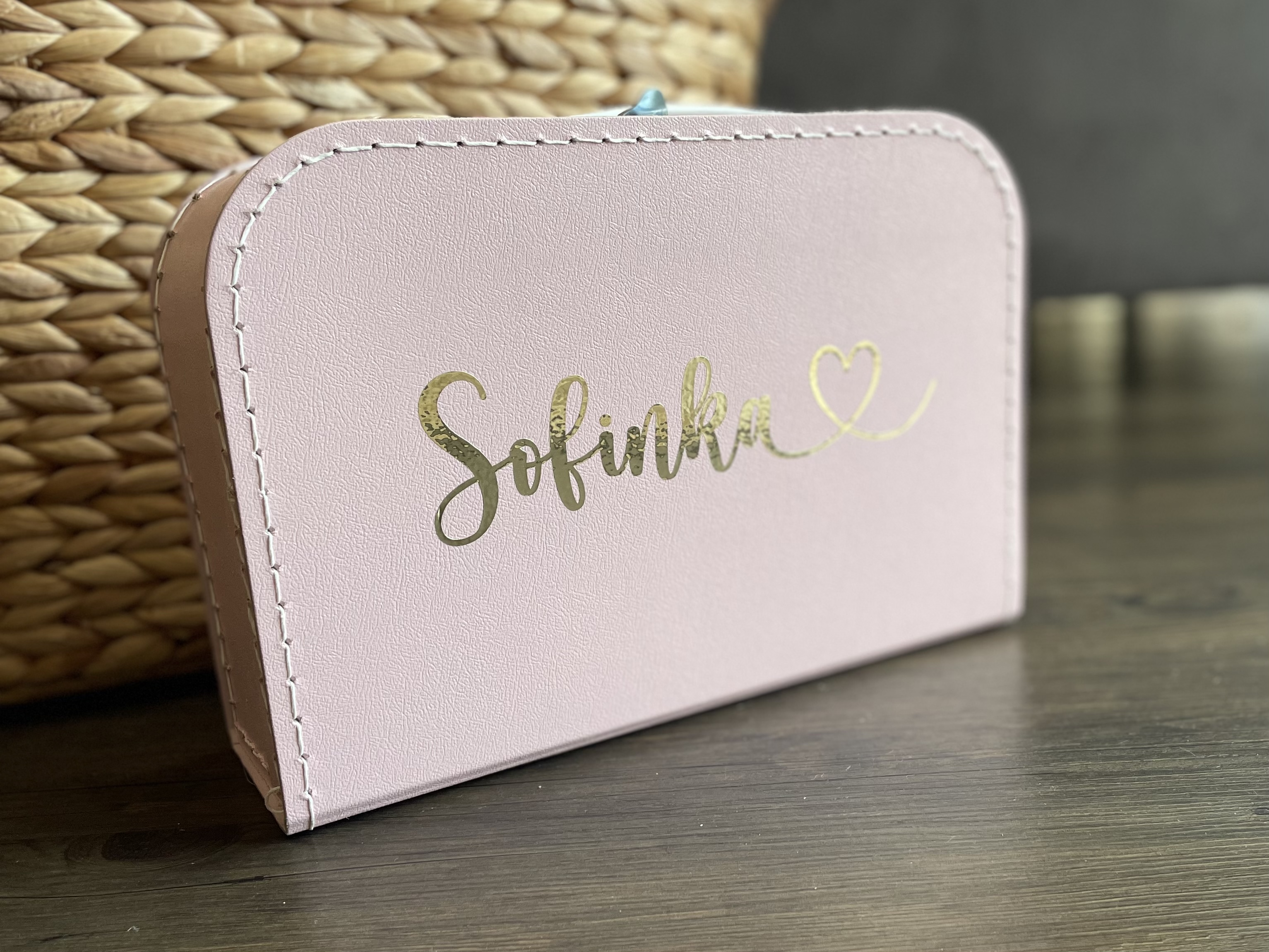 Zuzadesign Kufřík se jménem na míru Růžový