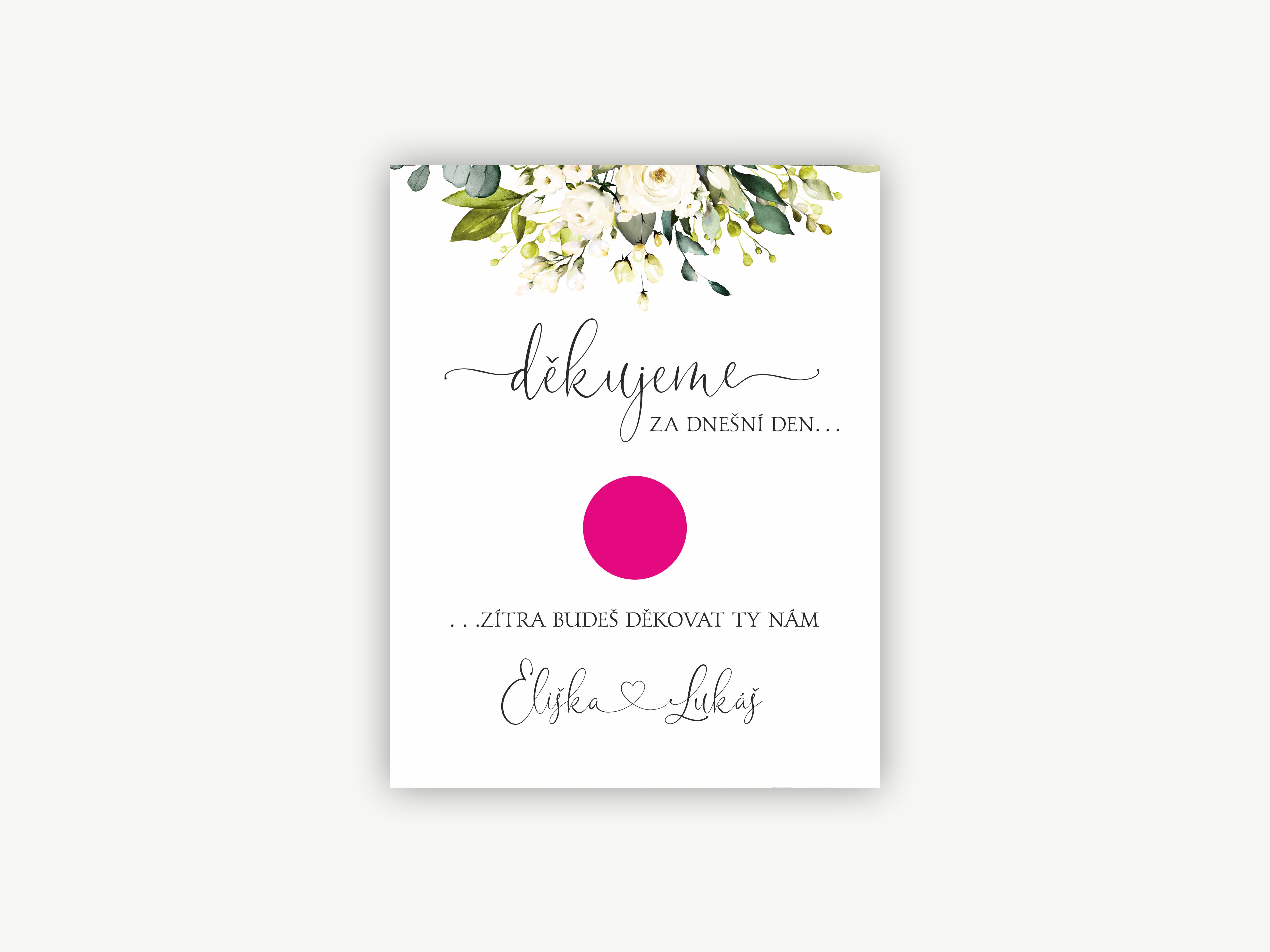 Zuzadesign Kartičky na ibalgin no.139 Varianta: Se jmény na přání