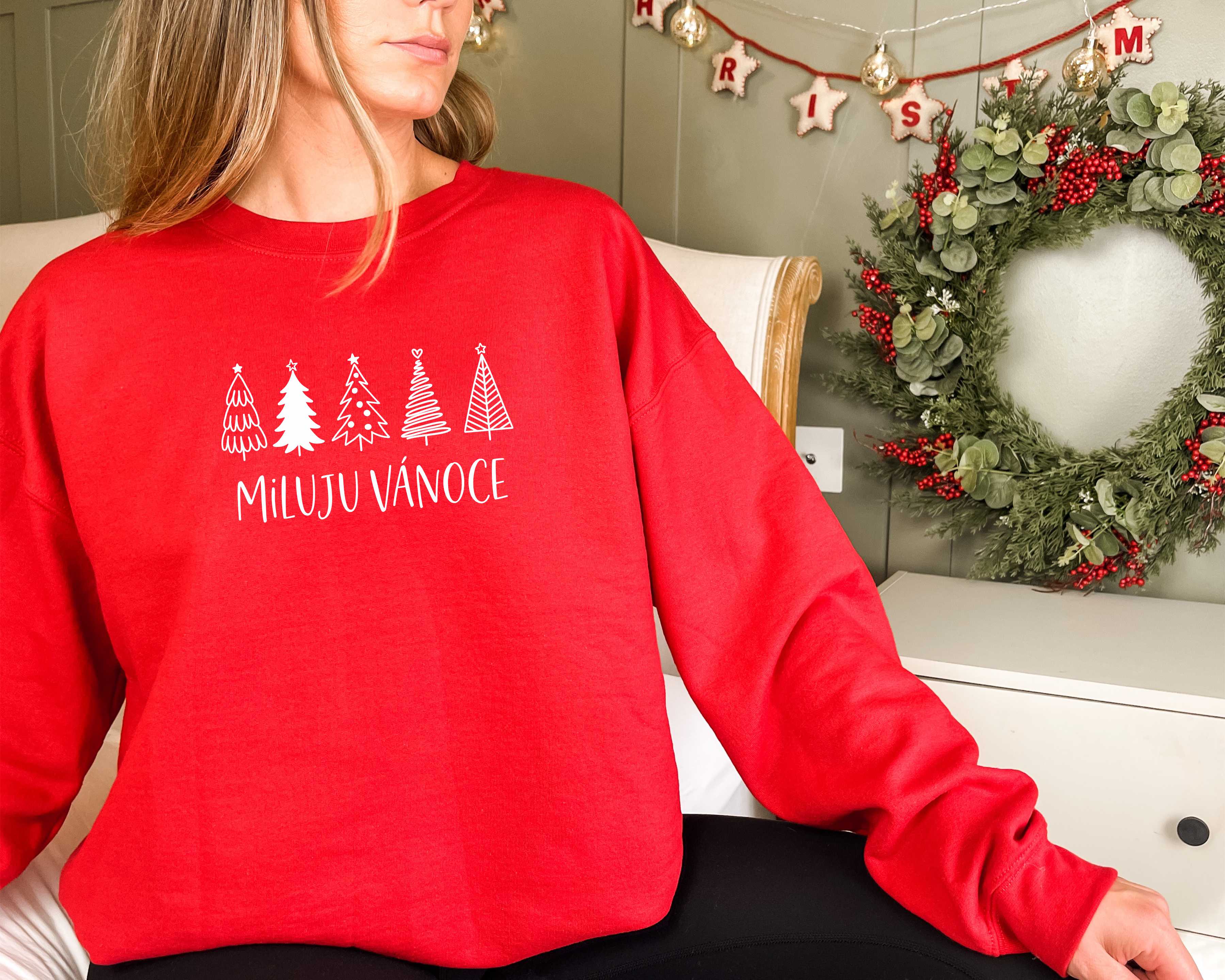 Zuzadesign Nažehlovací nápis - Miluju Vánoce Barva: Bílý nápis