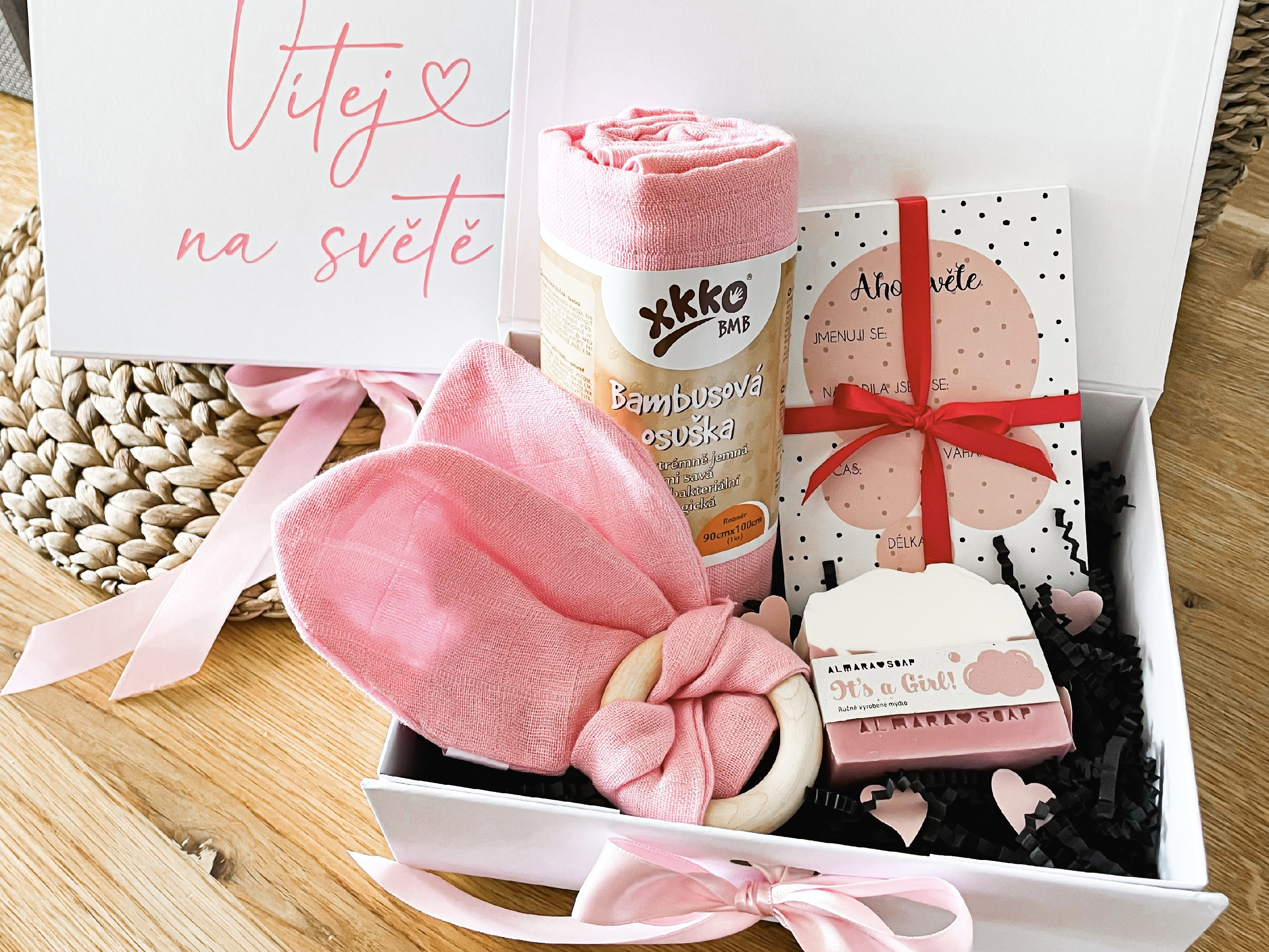 Zuzadesign Dárková sada Vítej na světě pro miminko - PINK