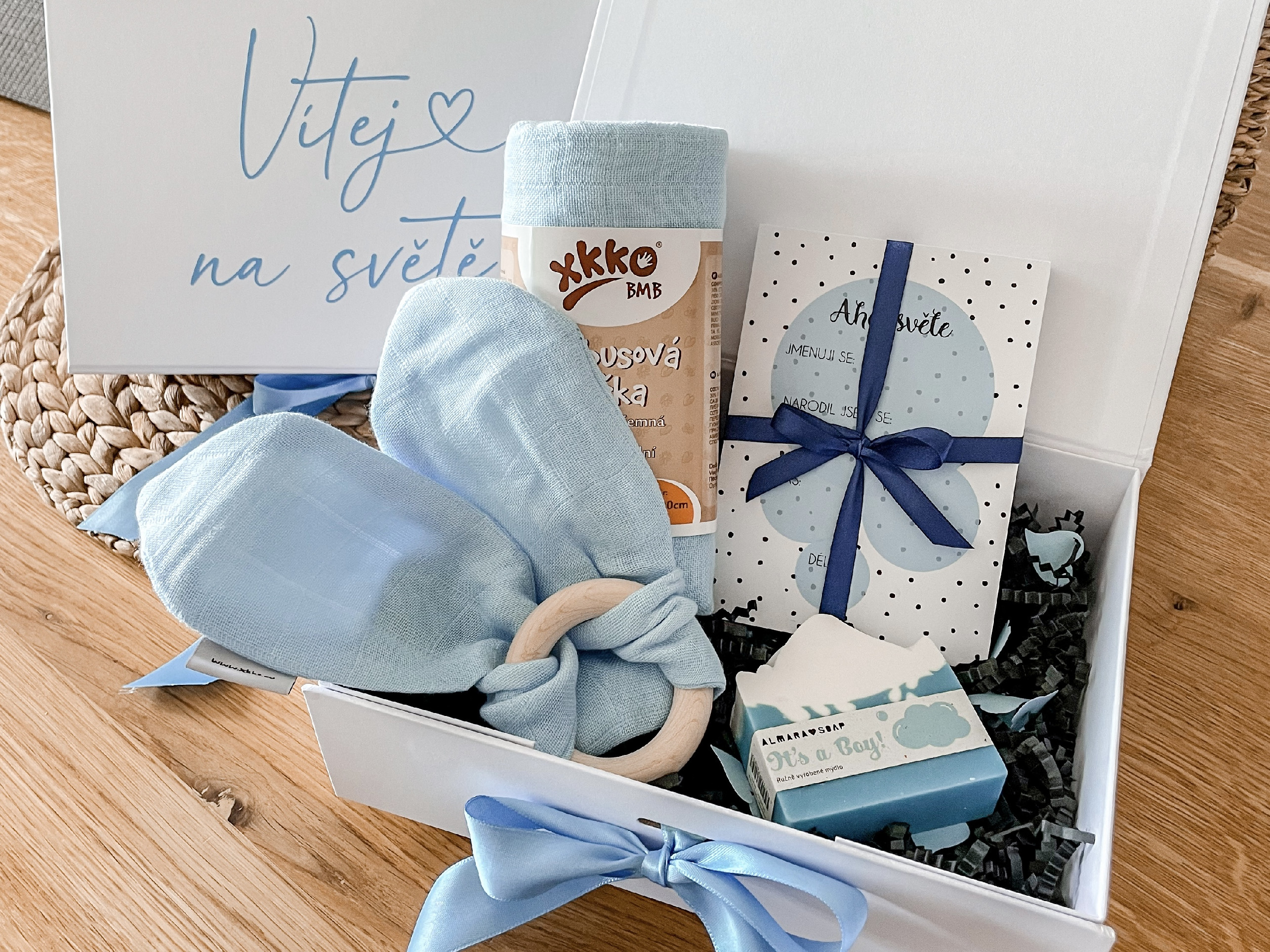 Zuzadesign Dárková sada Vítej na světě pro miminko - BLUE