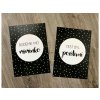Milníkové kartičky POLKA DOT BLACK (UNISEX)