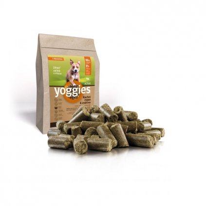 Vzorka Yoggies za studena lisované granule Active - kačica a zverina 90 g