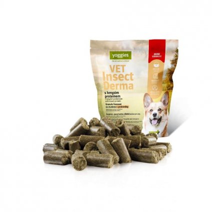 Vzorka Yoggies MINIGRANULE VET Insect Derma 90 g