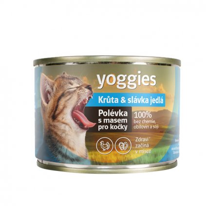 Yoggies polievka pre mačky - morka so slávkami 185 g