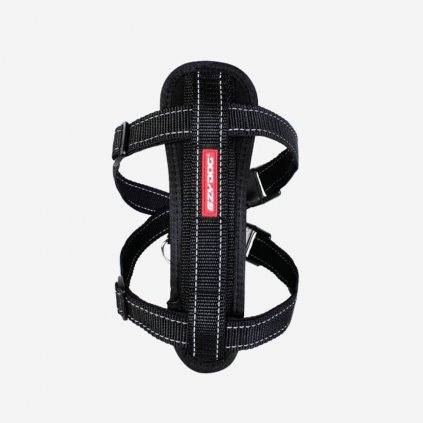 EZYDOG postroj CHEST PLATE HARNESS a bezpečnostný pás do auta - čierny