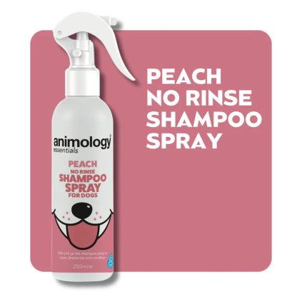 essentials peach no rinse shampoo spray 250ml
