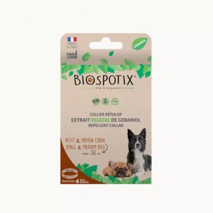 BIOGANCE Biospotix Small dog S-M (do 30 kg) - obojok proti parazitom 38 cm