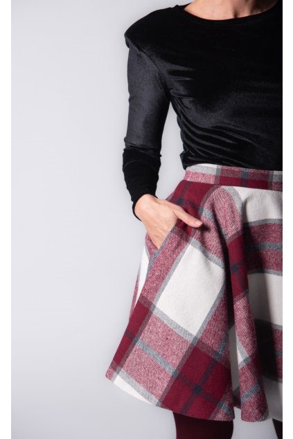 CUBE BURGUNDY SKIRT