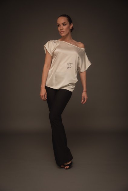 WHITE LOGOMANIA BLOUSE
