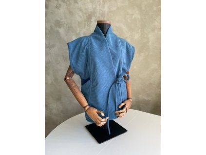 Vesta manšestr modrá