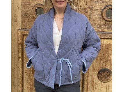 Kabátek prošívaný modrý
