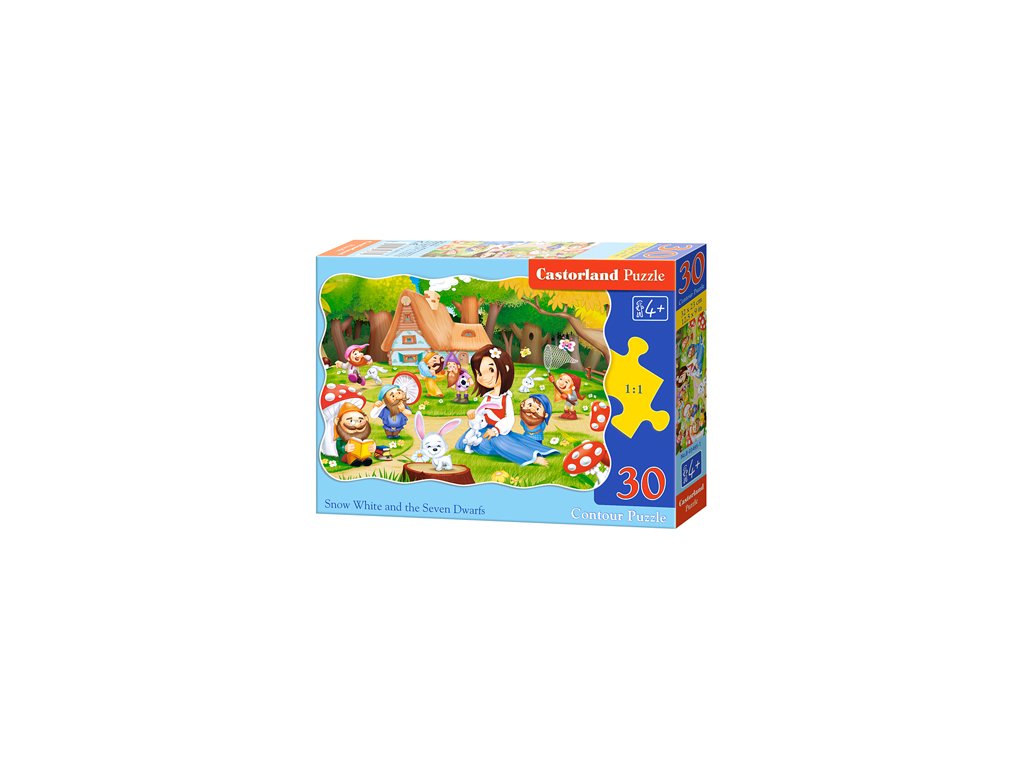 Castorland detské puzzle Snehulienka a sedem trpaslíkov 30 dielikov