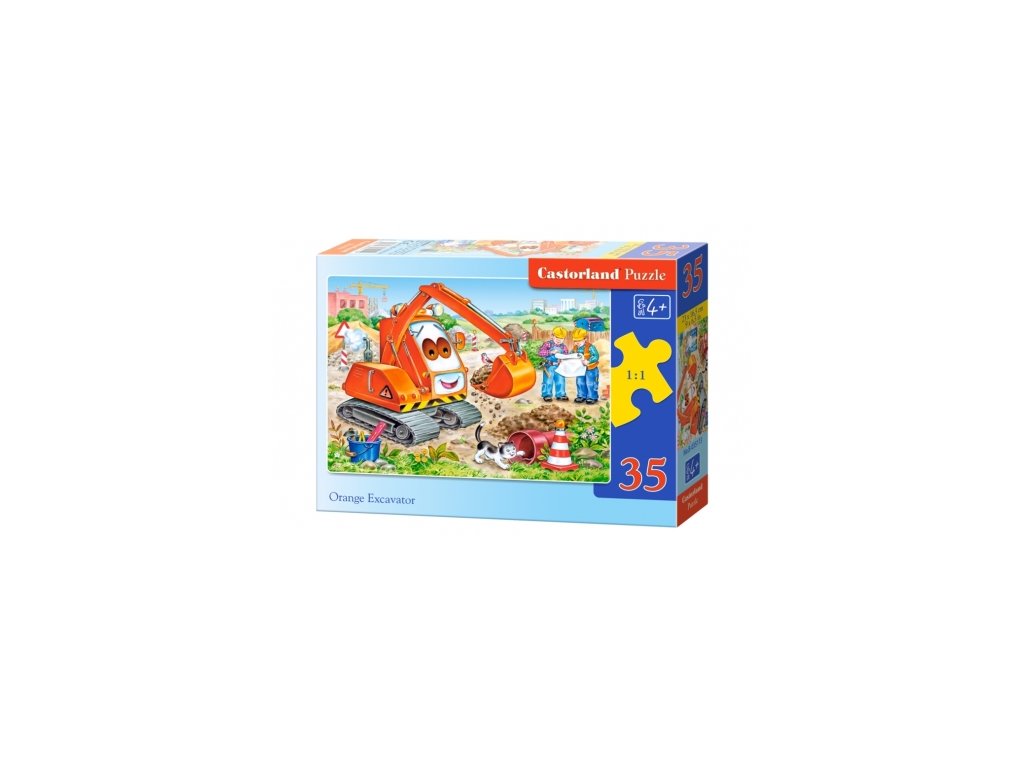Castorland detské puzzle Oranžový bager 35 dielikov