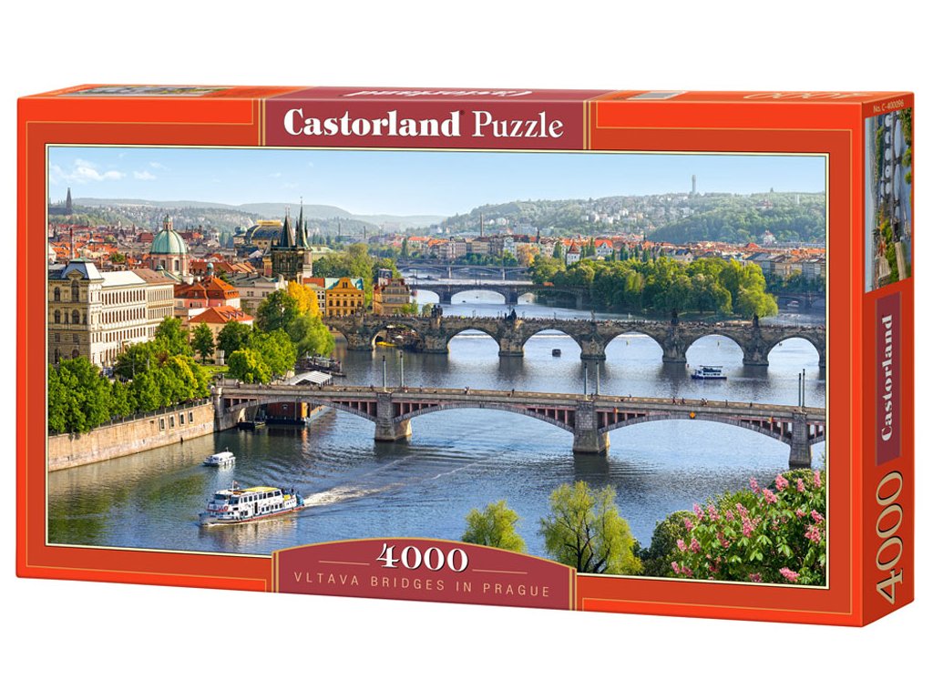 Castorland puzzle Praha - mosty cez Vltavu 4000 dielikov