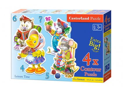 Castorland detské Maxi puzzle Koníčky 4v1 sada