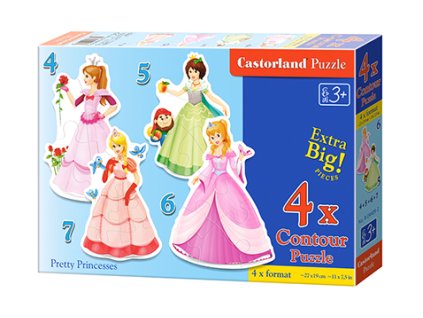 Castorland detské Maxi puzzle Princezné 4v1 sada