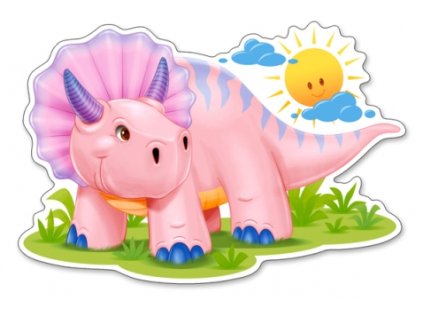 Castorland detské Maxi puzzle Tricerathops 12 dielikov