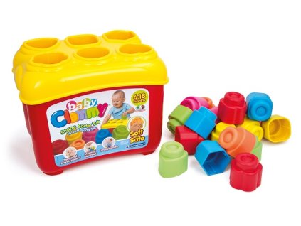 Clementoni Clemmy baby Prestrkávacie vedierko s 18 kockami