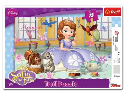 Trefl detské puzzle Sofia Prvá Čajový večierok 15 dielikov