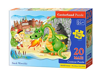 Castorland detské Maxi puzzle Drak Wawelský 20 dielikov