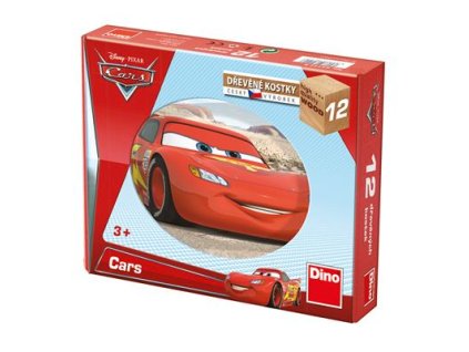 Dino Drevené kocky Autá vo svete - 12 kociek