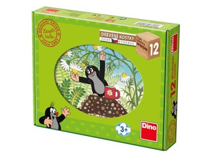 Dino Drevené kocky Krtko a priatelia - 12 kociek