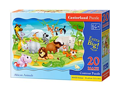 Castorland detské Maxi puzzle Africké zvieratká 20 dielikov