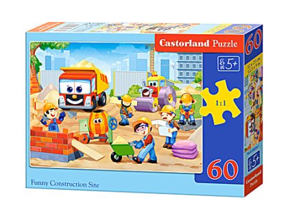 Castorland detské puzzle Na stavbe 60 dielikov