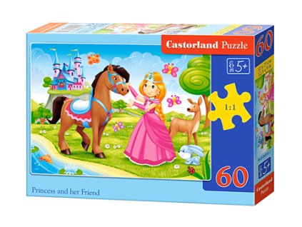 Castorland detské puzzle Princezná s koníkom 60 dielikov