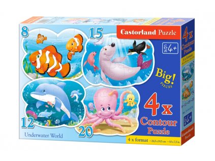 Castorland detské puzzle Morské Zvieratká 4v1