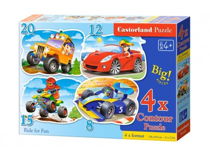 Castorland detské puzzle Štvorkolky 4v1