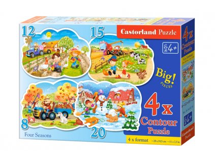 Castorland detské puzzle Ročné Obdobia 4v1