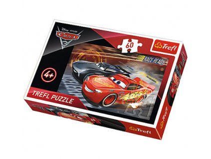 Trefl detské puzzle Cars 3 Závod 60 dielikov