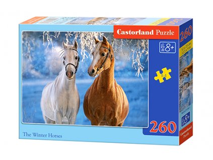 Castorland puzzle Kone v zime 260 dielikov