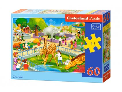 Castorland detské puzzle Návšteva Zoo 60 dielikov