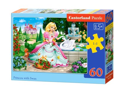 Castorland detské puzzle Princezná a labuť 60 dielikov