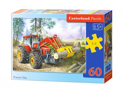 Castorland detské puzzle Ťažba dreva 60 dielikov