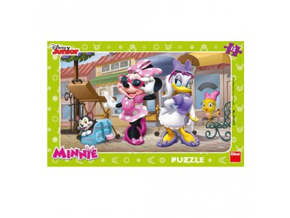 Dino Doskové puzzle - Minnie a Daisy 15 dielikov