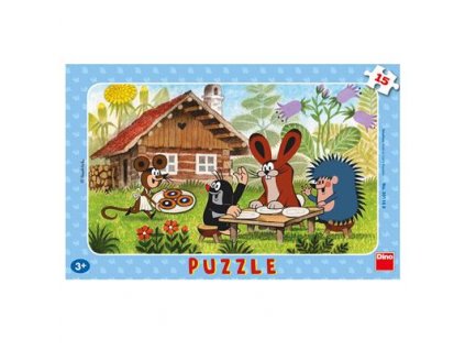 Dino Doskové puzzle - Krtko na návšteve 15 dielikov