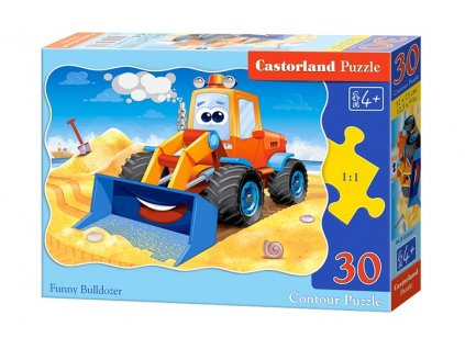 Castorland detské puzzle Veselý buldozér 30 dielikov