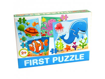 D-Toys puzzle Morské živočíchy 4v1 sada