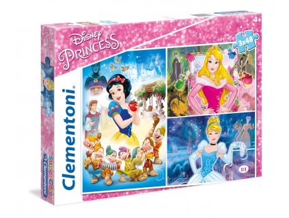 Clementoni puzzle Disney Princezné 3 x 48 dielikov