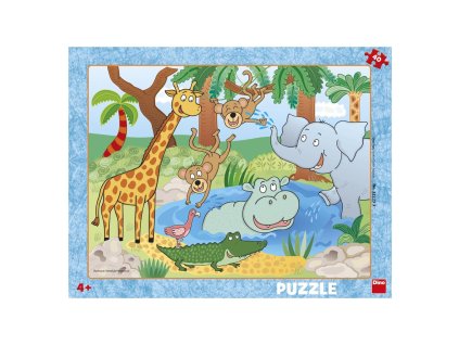 Dino doskové puzzle Zvieratká V ZOO 40 dielikov