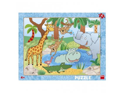 Dino doskové puzzle Zvieratká V ZOO 40 dielikov